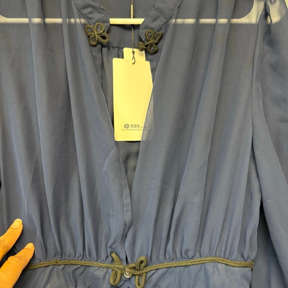 HaoDuoYi  Sheer Maxi Dress Duster XXL Witchy Goth Fairy Vamp Lingerie RUNS SMALL - Picture 9 of 11